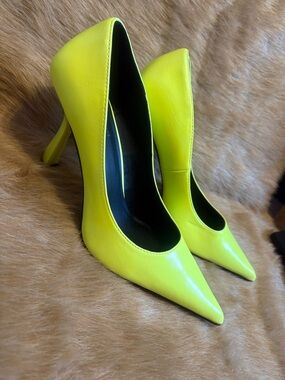 Call It Spring Neon Yellow Pointed-Toe Stiletto Pumps